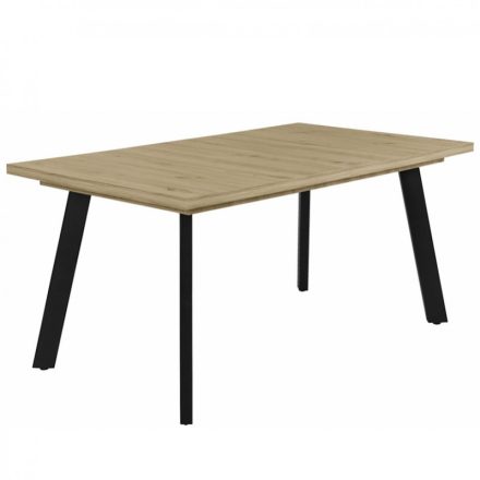 Fa étkezőasztal fekete lábbal Artisan tölgy T28825-2-7041
