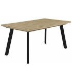 Fa étkezőasztal fekete lábbal Artisan tölgy T28825-2-7041