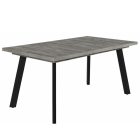 LI-DM Fa étkezőasztal fekete lábbal Artisan tölgy