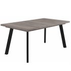 LI-DM Fa étkezőasztal fekete lábbal Artisan tölgy