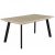 Fa étkezőasztal fekete lábbal Cotta cremona T28825-2-7042