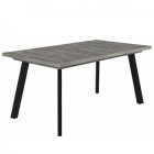 Fa étkezőasztal fekete lábbal Frizo szürke T28825-2-7044