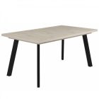 Fa étkezőasztal fekete lábbal Justus tölgy T28825-2-7045