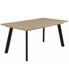 Fa étkezőasztal fekete lábbal Sonoma tölgy T28825-2-7049