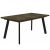 Fa étkezőasztal fekete lábbal Sötét justus tölgy T28825-2-7050