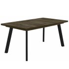 LI-DM Fa étkezőasztal fekete lábbal Sötét justus tölgy