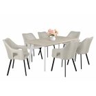 LI-DM Fa étkezőasztal fehér lábbal Cotta cremona