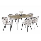 LI-DM Fa étkezőasztal fehér lábbal Cotta cremona