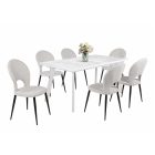 LI-DM Fa étkezőasztal fehér lábbal Cotta cremona