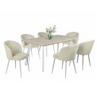 LI-DM Fa étkezőasztal fehér lábbal Cotta cremona