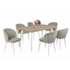 LI-DM Fa étkezőasztal fehér lábbal Cotta cremona