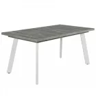 Fa étkezőasztal fehér lábbal Frizo szürke T28826-2-7055