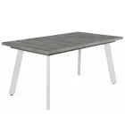 LI-DM Fa étkezőasztal fehér lábbal Frizo szürke