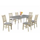 LI-DM Fa étkezőasztal fehér lábbal Katthult