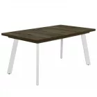 Fa étkezőasztal fehér lábbal Sötét justus tölgy T28826-2-7061