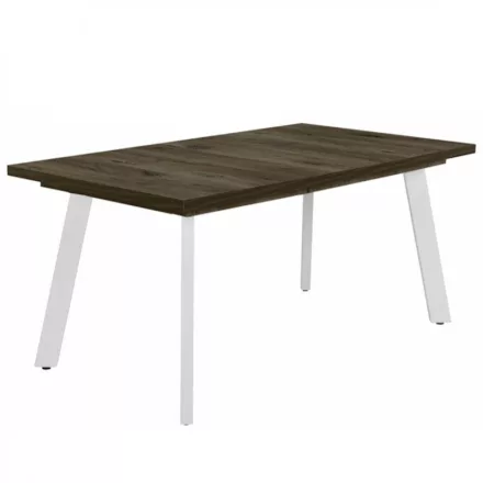 Fa étkezőasztal fehér lábbal Sötét justus tölgy T28826-2-7061