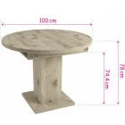 MA-DM Fa étkezőasztal Artisan tölgy