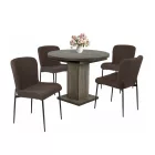 MA-DM Fa étkezőasztal Sötét justus tölgy