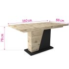 Fa étkezőasztal Artisan tölgy T28832-2-7074