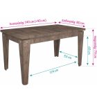 PE-DM Fa étkezőasztal San remo tölgy