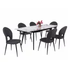 RE-DM Étkezőasztal Fehér márvány