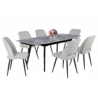 RE-DM Étkezőasztal Szürke márvány