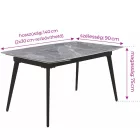 RE-DM Étkezőasztal Sötét tölgy