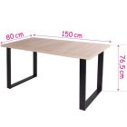 ZO-DM Fa étkezőasztal Artisan tölgy