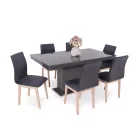 MFL-DM Fa étkezőasztal Antracit