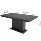 MFL-DM Fa étkezőasztal Antracit