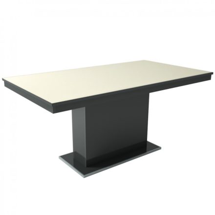 Üveg étkezőasztal Magasfényű antracit - Bézs T28841-2-7108