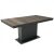 MFLP-DM Üveg étkezőasztal Magasfényű antracit - Canyon tölgy