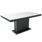 MFLP-DM Üveg étkezőasztal Magasfényű antracit - Fehér