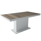 MFLP-DM Üveg étkezőasztal Magasfényű antracit - Fehér