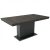 MFLP-DM Üveg étkezőasztal Magasfényű antracit - Iszap tölgy