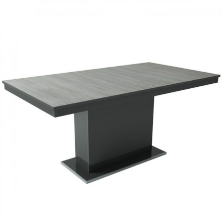 MFLP-DM Üveg étkezőasztal Magasfényű antracit - Katthult