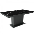 MFLP-DM Üveg étkezőasztal Magasfényű antracit - Fekete márvány