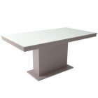 MFLP-DM Üveg étkezőasztal Magasfényű cappuccino - Fehér