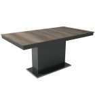 MFLP-DM Üveg étkezőasztal Magasfényű cappuccino - Fekete