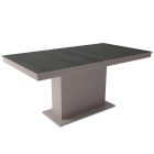 MFLP-DM Üveg étkezőasztal Magasfényű cappuccino - Iszap tölgy