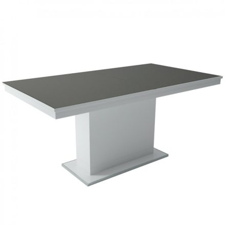 MFLP-DM Üveg étkezőasztal Magasfényű fehér - Antracit