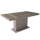 MFLP-DM Üveg étkezőasztal Magasfényű fehér - Canyon tölgy