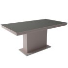 MFLP-DM Üveg étkezőasztal Magasfényű fehér - Epoxy sonoma fehér