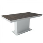 MFLP-DM Üveg étkezőasztal Magasfényű fehér - Iszap tölgy