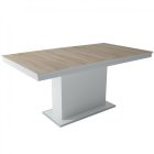 MFLP-DM Üveg étkezőasztal Magasfényű fehér - Sonoma