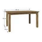 Fa asztallapos étkezőasztal T5300
