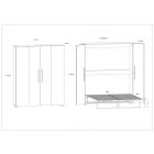 Ted-164 szekrény ágy