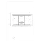 Ver-910 fekete fehér komód