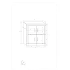 Ver-917 magasfényű fehér komód