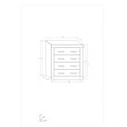 Ver-919 fekete fehér komód